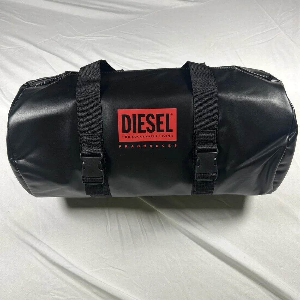 New Diesel Fragrances Bag Faux New Recycled Leather Duffle Gym Travel 18
